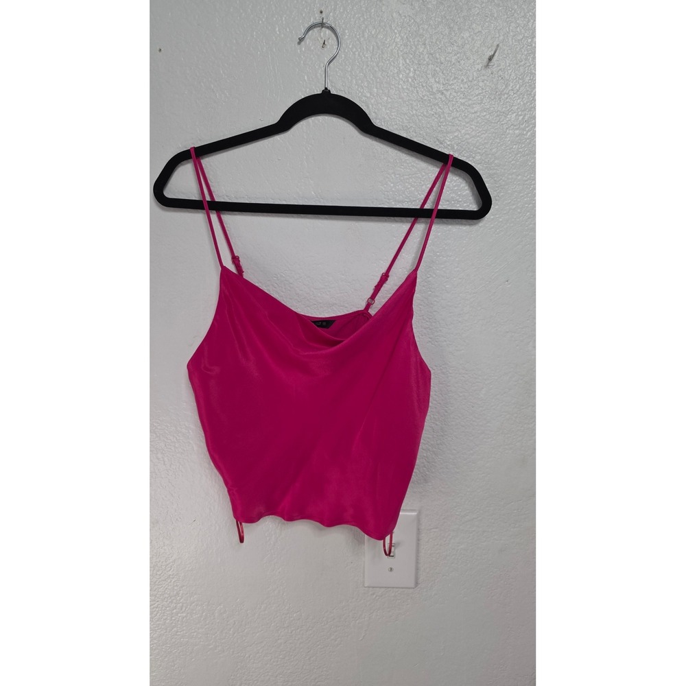 NWT 2Fer Zara Cowl Neck Cami and BY Together ginham crop M